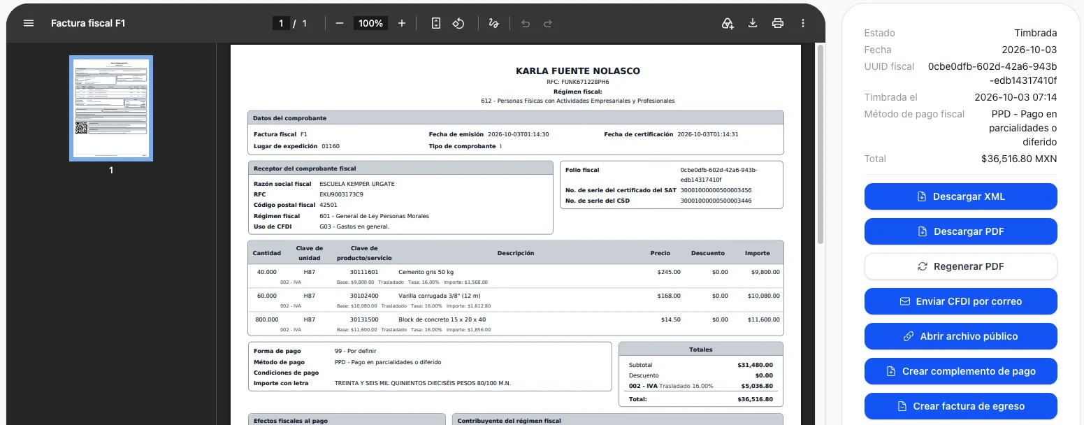Fiscal invoicing