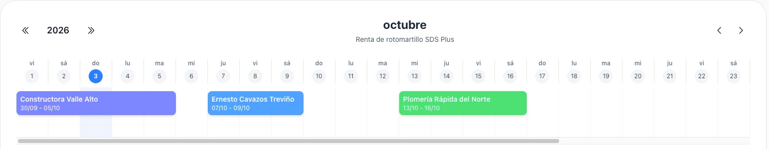 Reserva lo que alquilas o prestas