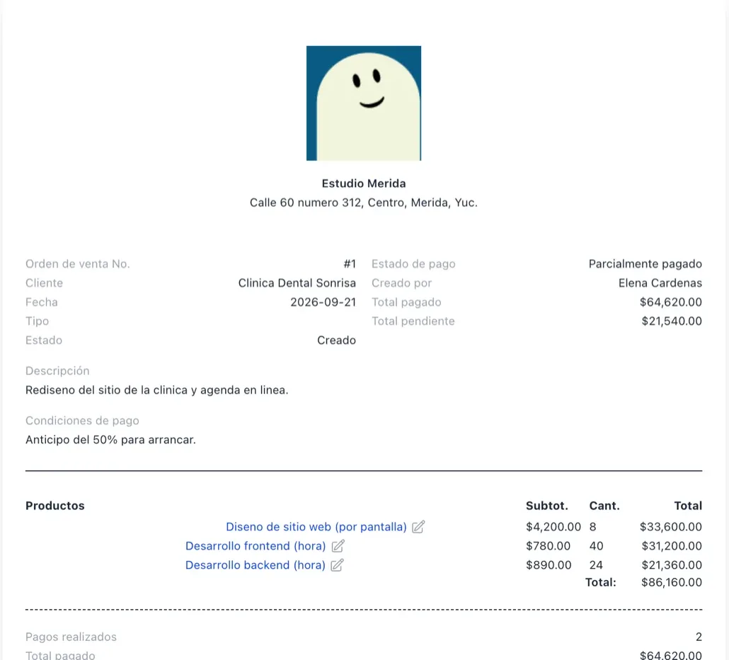 Turn the approved quotation into the job