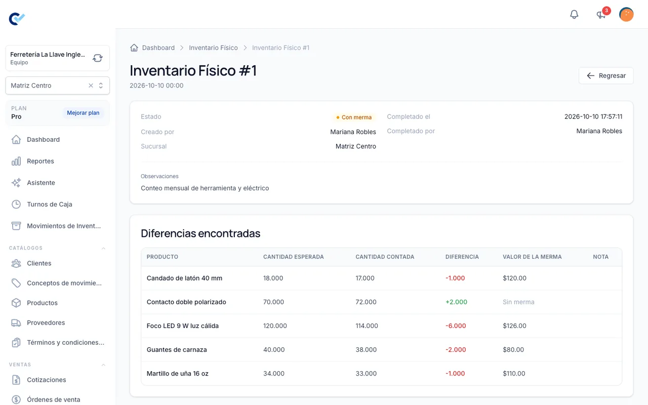 Inventario Físico